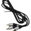 Cable Plug 3.5mm Estéreo a 2 Plug RCA Metalicos 1.8M Audiopipe