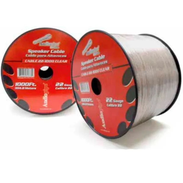 Bobina de Cable Para Bocina 22AWG Transparente Audiopipe