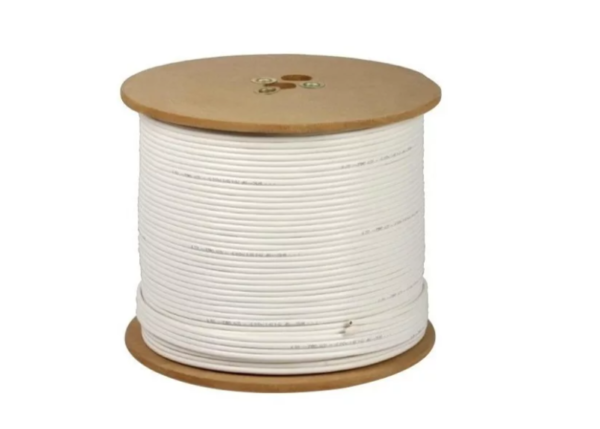 Bobina de Cable Coaxial RG-6 90% Blanco