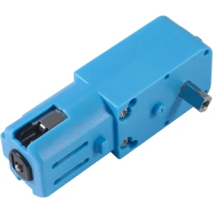 Motorreductor de Doble Eje Azul, Engranajes Metalicos