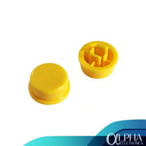 Botón amarillo para pulsadores 12x12mm