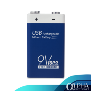 Batería de 9V Recargable USB-C de 1000mAh