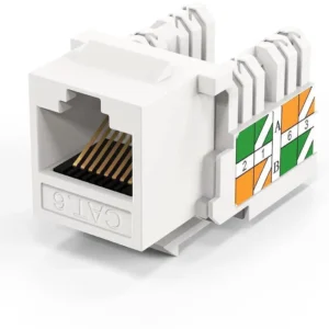 Dado Keystone Categoría 6 RJ45 Blanco, 2pcs