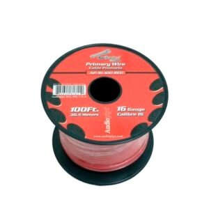 Rollo de Cable Primario Automotriz Rojo 16 AWG, Audiopipe 30.5M