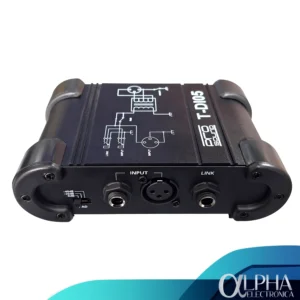 Caja directa pasiva de 1 canal ProSound, vista frontal de entrada