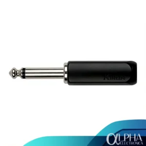 Plug 1/4" 6.3mm TS mono metal KIRLIN carcasa negro